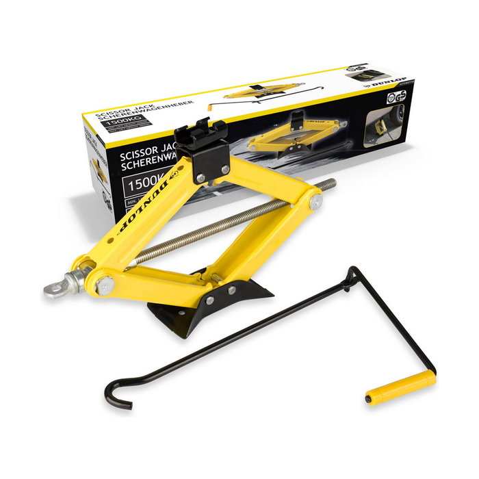 Dunlop Gato de tijera 1500 kg Amarillo