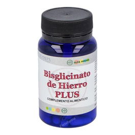 ALFA HERBAL Bisglicinato De Hierro Plus 60 Cap. Alta Absorción, Ayuda a Disminuir el Cansancio y la Fatiga