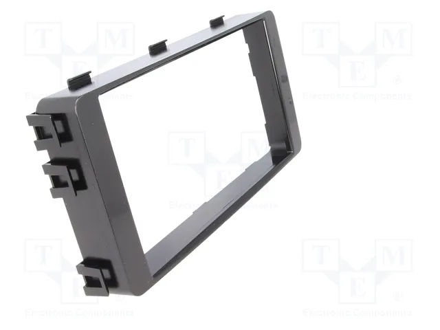PER.PIC. Bastidor de montaje de radio para Mitsubishi 2 DIN en negro brillante