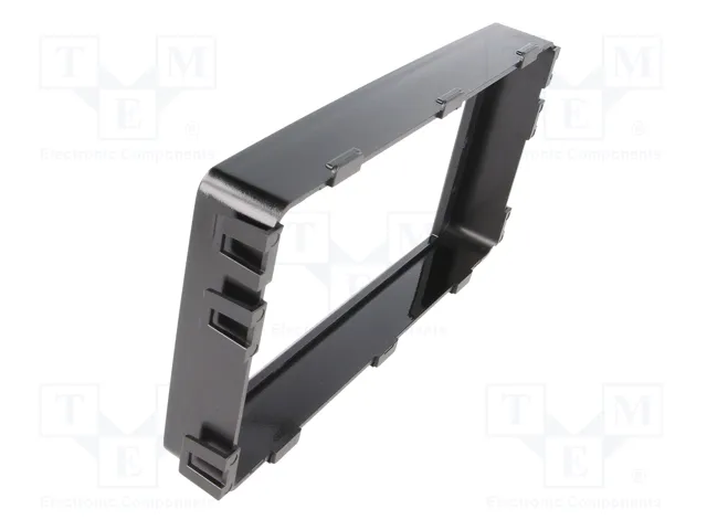 PER.PIC. Bastidor de montaje de radio para Mitsubishi 2 DIN en negro brillante