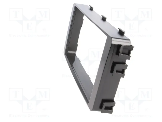 PER.PIC. Bastidor de montaje de radio para Mitsubishi 2 DIN en negro brillante