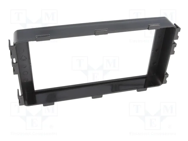PER.PIC. Bastidor de montaje de radio para Mitsubishi 2 DIN en negro brillante