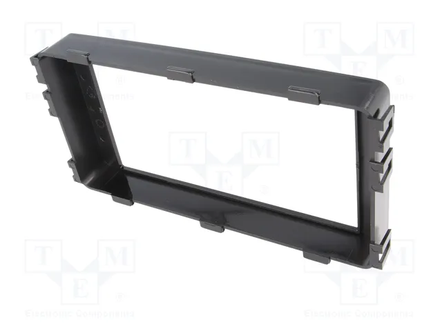 PER.PIC. Bastidor de montaje de radio para Mitsubishi 2 DIN en negro brillante