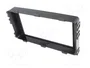 PER.PIC. Bastidor de montaje de radio para Mitsubishi 2 DIN en negro brillante