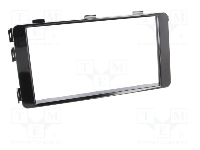 PER.PIC. Bastidor de montaje de radio para Mitsubishi 2 DIN en negro brillante