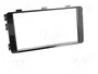 PER.PIC. Bastidor de montaje de radio para Mitsubishi 2 DIN en negro brillante