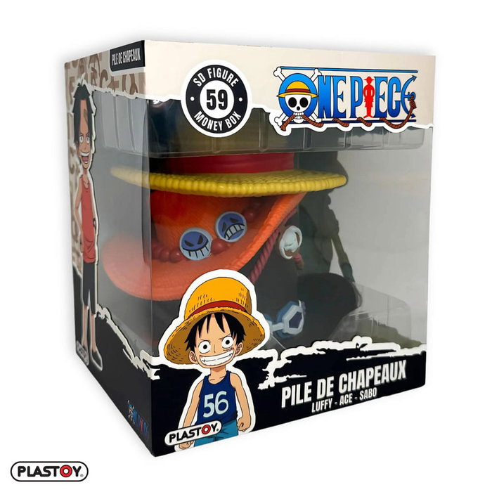 Plastoy Hucha One Piece Stack of Hats Luffy Ace Sabo