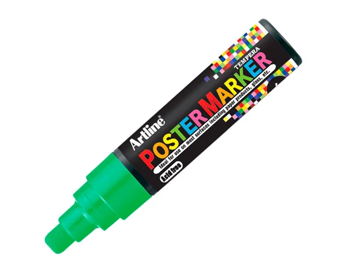 Artline Rotulador Poster Marker EPP-6-VER Punta Redonda 6 mm Color Verde para Cartelería