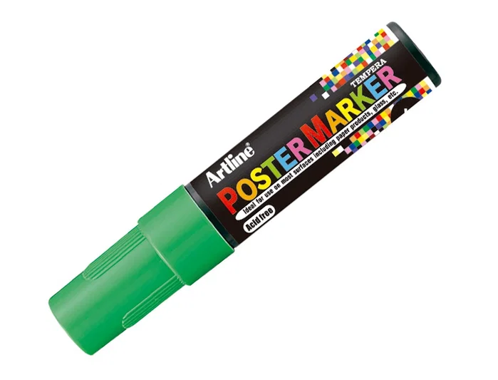 Artline Rotulador Poster Marker EPP-6-VER Punta Redonda 6 mm Color Verde para Cartelería