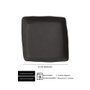 Summa Io Grafito Set de 6 Platos Llanos Cuadrados de Gres Gris Oscuro