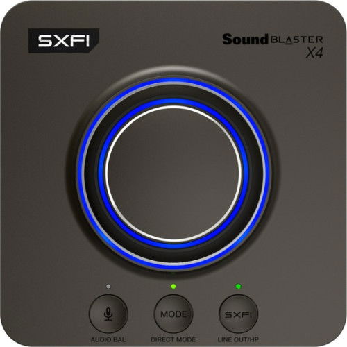 Creative Sound Blaster X4 70SB181500000 - Tarjeta de Sonido Externa USB-C, 7.1, DSP, para PC/Mac/Consolas, Negro