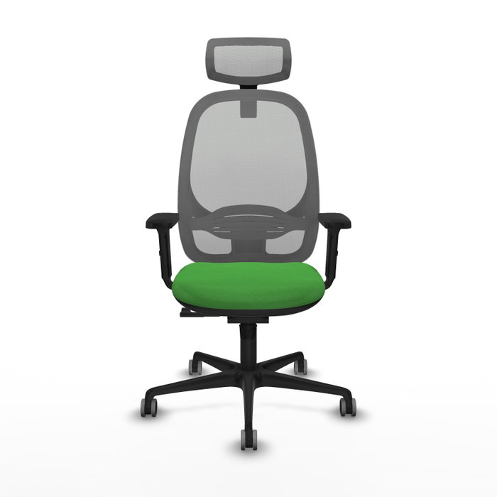 PIQUERAS Y CRESPO Silla de oficina Cilanco con mecanismo Sincro, Verde y Gris