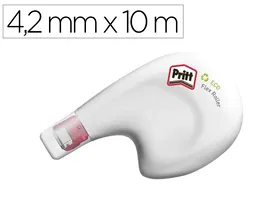 Pritt Corrector Roller Eco Flex 4.2 mm x 10 m, Cinta Correctora Reciclada para Tinta y Gel, Corrección Lateral y Flexible