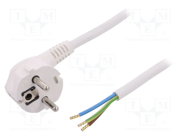 PLASTROL Cable de Alimentación H03VV-F, OMY 3x1,5mm2 Blanco 1,8m PLASTROL Cable de Alimentación H03VV-F, OMY 3x1,5mm2 Blanco 1,8m