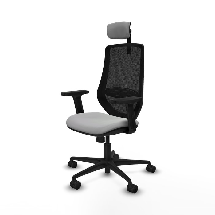 PIQUERAS Y CRESPO Silla de oficina Mardos con mecanismo Sincro, Gris claro y Negro