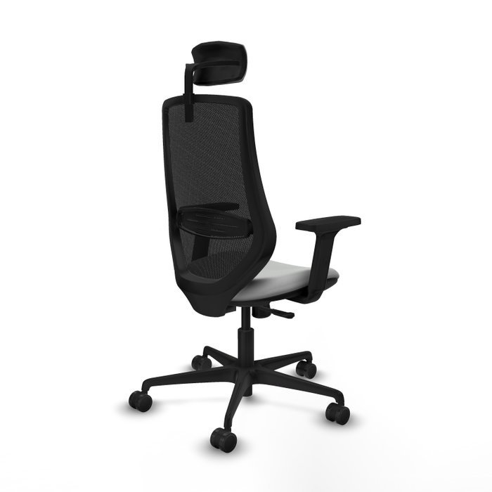 PIQUERAS Y CRESPO Silla de oficina Mardos con mecanismo Sincro, Gris claro y Negro