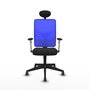 PIQUERAS Y CRESPO Silla de oficina Motilla con mecanismo Sincro, Azul y Negro