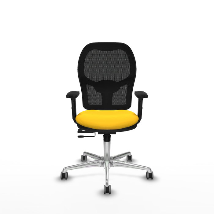 PIQUERAS Y CRESPO Silla de oficina Jorquera con mecanismo Sincro/Traslack Amarillo/Negro PIQUERAS Y CRESPO Silla de oficina Jorquera con mecanismo Sincro/Traslack Amarillo/Negro