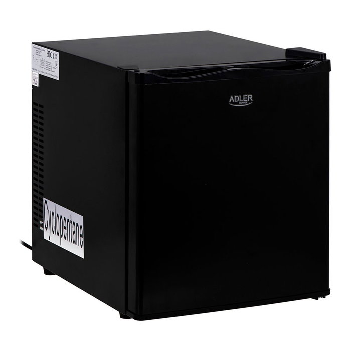 Adler Refrigerador termoeléctrico portátil AD 8089 28 L con doble celda Peltier, luz LED, negro 380x480x450 mm