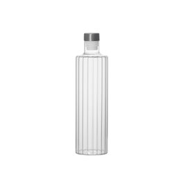 Andrea House Botella de cristal con tapón inox 1 l