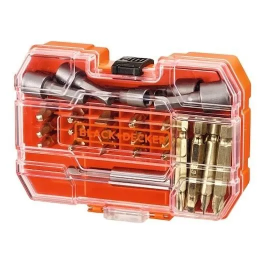 Black + Decker Juego de 32 piezas de taladro/destornillador A7229-XJ Black + Decker Juego de 32 piezas de taladro/destornillador A7229-XJ