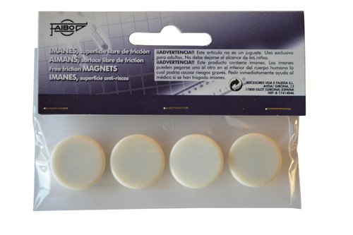 Faibo 4 Imanes Redondos 20mm Blanco