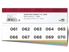 Liderpapel Tira de rifa doble del 1 al 1000