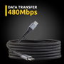 Intenso Cable USB-C a USB-C 7901000, 1,5m, 60W, Negro