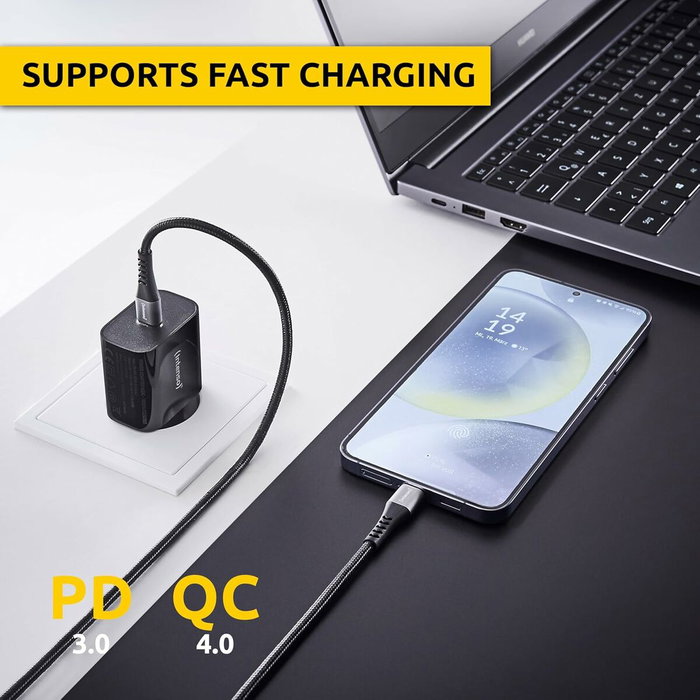 Intenso Cable USB-C a USB-C 7901000, 1,5m, 60W, Negro