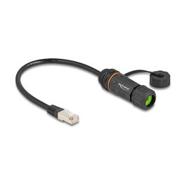 DeLOCK Cable Ethernet Cat.6a RJ45 Macho a Hembra IP68 25 cm