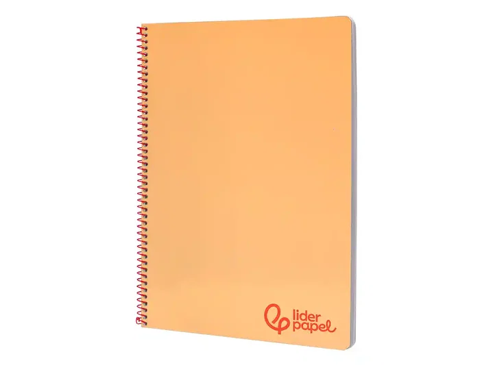 Liderpapel Cuaderno Espiral A4 Wonder Tapa Plástico 80 Hojas 90gr Cuadro 4mm Margen Naranja