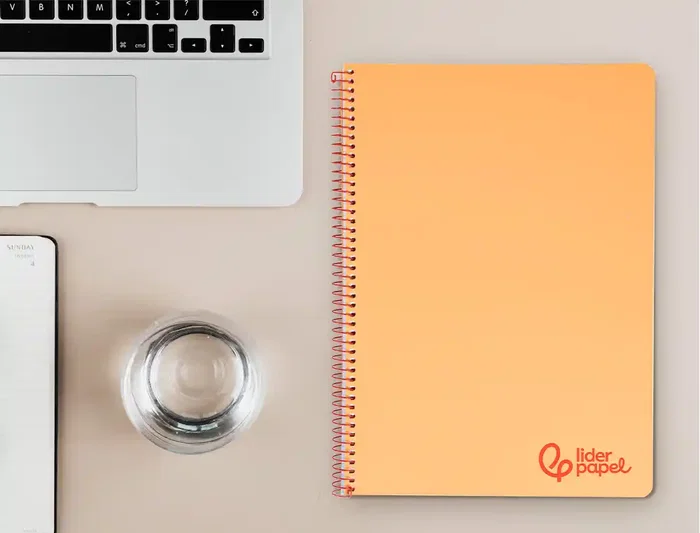 Liderpapel Cuaderno Espiral A4 Wonder Tapa Plástico 80 Hojas 90gr Cuadro 4mm Margen Naranja