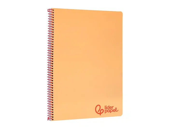Liderpapel Cuaderno Espiral A4 Wonder Tapa Plástico 80 Hojas 90gr Cuadro 4mm Margen Naranja