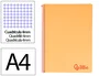 Liderpapel Cuaderno Espiral A4 Wonder Tapa Plástico 80 Hojas 90gr Cuadro 4mm Margen Naranja