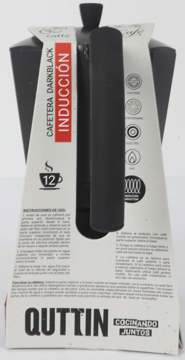 Quttin Cafetera 12 Servicios Inducción Darkblack (6 Unidades)