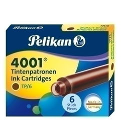 Tinta Estilografica Pelikan Caja 6 Cartuchos Tp/6 Marron (311928)