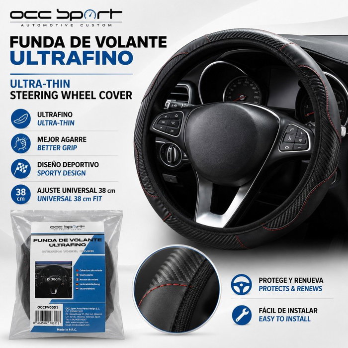 Occ Sport Funda de Volante Ultrafino de 2 Piezas