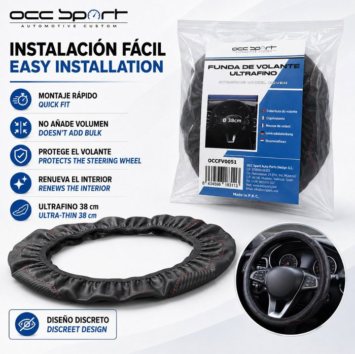 Occ Sport Funda de Volante Ultrafino de 2 Piezas