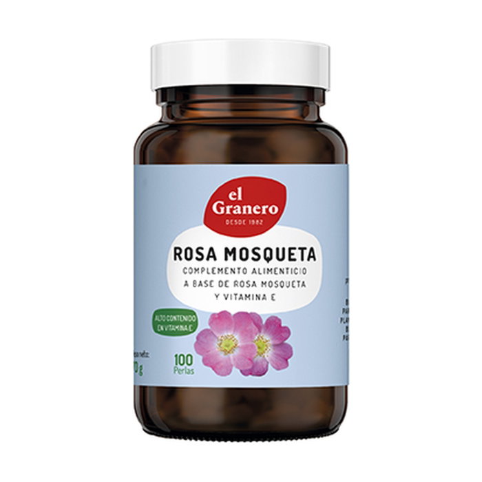 El Granero Integral Rosa Mosqueta BIO 100 perlas 720 mg - Aceite de semillas prensado en frío El Granero Integral Rosa Mosqueta BIO 100 perlas 720 mg - Aceite de semillas prensado en frío
