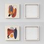 Wallity Pintura Decorativa en Lienzo 2 Piezas ASR_CNVS25 - 4, 30 x 30 cm