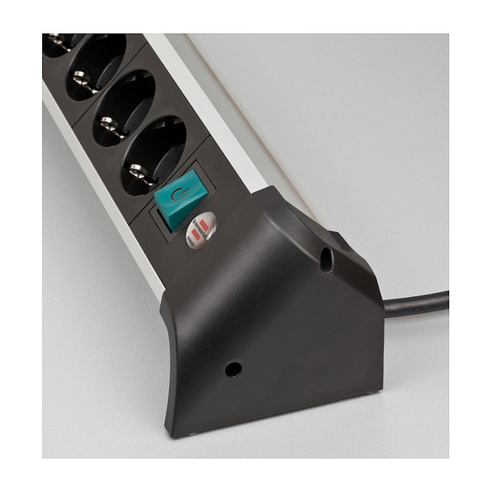 Brennenstuhl ALU-Office-Line 4 salidas AC con USB, 1,8 m