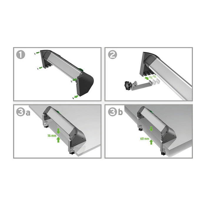 Brennenstuhl ALU-Office-Line 4 salidas AC con USB, 1,8 m