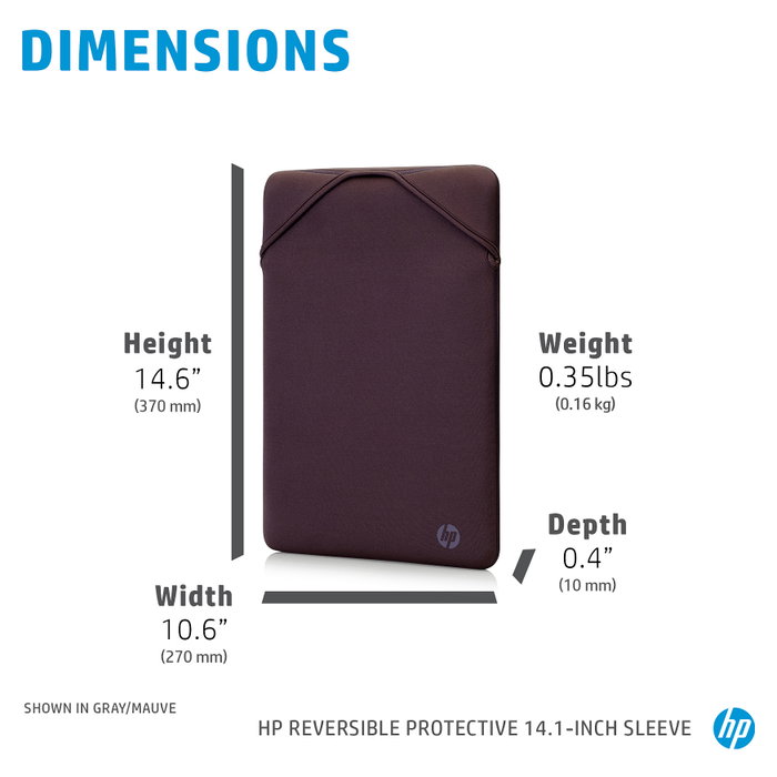 HP Funda protectora reversible para portátil de 14,1 pulgadas, Negro/Azul HP Funda protectora reversible para portátil de 14,1 pulgadas, Negro/Azul
