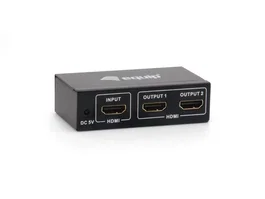 Equip 332712 Divisor HDMI 1.4 2 Salidas con Alimentación - Soporta 4K 4096x2160, 1080p, 3D, HDCP, Ancho de Banda 340 MHz, Color Negro