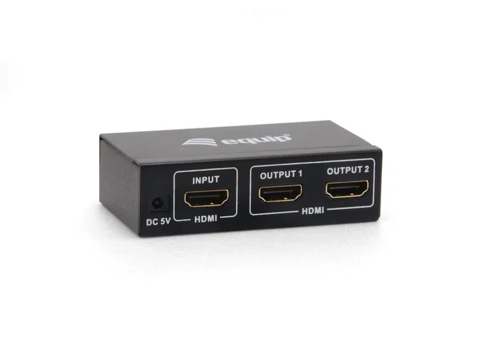 Equip 332712 Divisor HDMI 1.4 2 Salidas con Alimentación - Soporta 4K 4096x2160, 1080p, 3D, HDCP, Ancho de Banda 340 MHz, Color Negro
