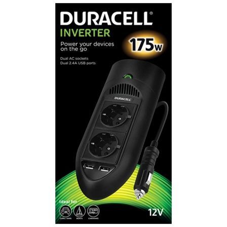Cargador Inversor de Coche Duracell DRINV15-EU/ 2xUSB/ 2.4A