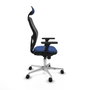 PIQUERAS Y CRESPO Silla de oficina Jorquera con mecanismo sincro, azul marino y negro