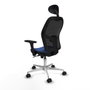 PIQUERAS Y CRESPO Silla de oficina Jorquera con mecanismo sincro, azul marino y negro