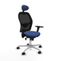 PIQUERAS Y CRESPO Silla de oficina Jorquera con mecanismo sincro, azul marino y negro