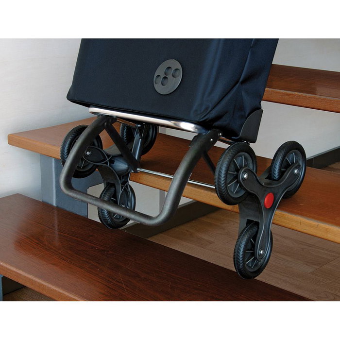 Rolser MF6 Carro de la Compra con 6 Ruedas de Aluminio, Bolsa Tipo Mochila 43L, Carga 50kg, Color Marengo